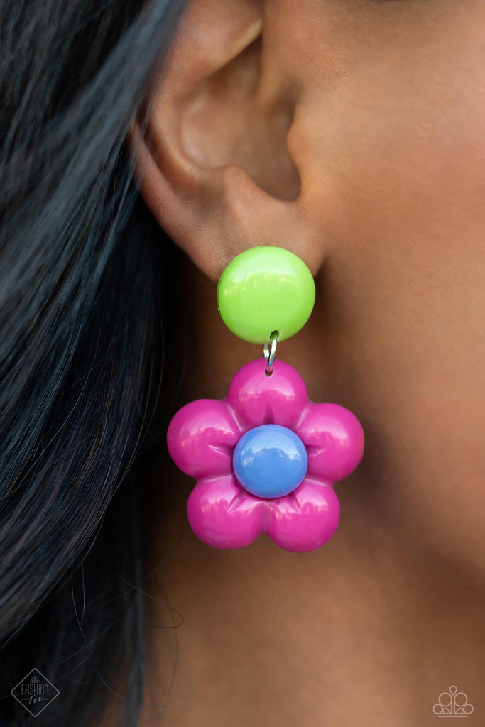 Poppin' Posies - Pink Earrings Paparazzi 