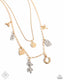 Lucky Legend - Multi (Gold & Silver) Necklace Paparazzi Accessories