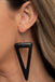 Bermuda Backpacker - Black Wood Earrings Paparazzi