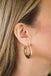 HOOP Me Up! Earring - Gold-Paparazzi Accessories