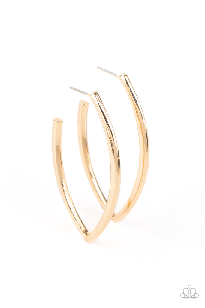 Point-Blank Beautiful -Gold Hoop Earring Paparazzi