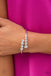 Defying Dazzle - White Cuff Bracelet Paparazzi