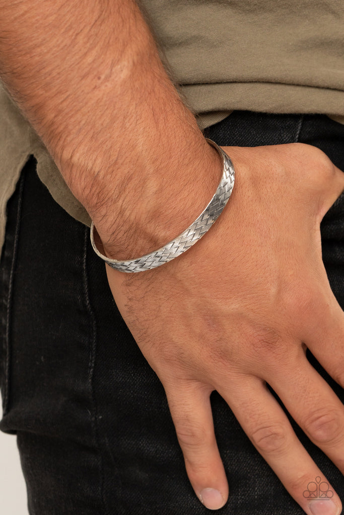 Mind Games - Silver Cuff Bracelet Paparazzi