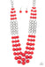 A La Vogue - Red Necklace- Paparazzi Accessories