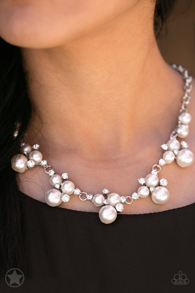 Toast To Perfection - White (Silver)-Necklace-Paparazzi Accessories