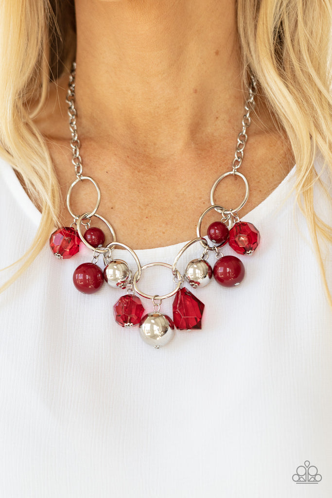 Cosmic Getaway - Red Necklace Paparazzi