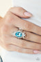 Icy Icon - Blue Ring- Paparazzi Accessories