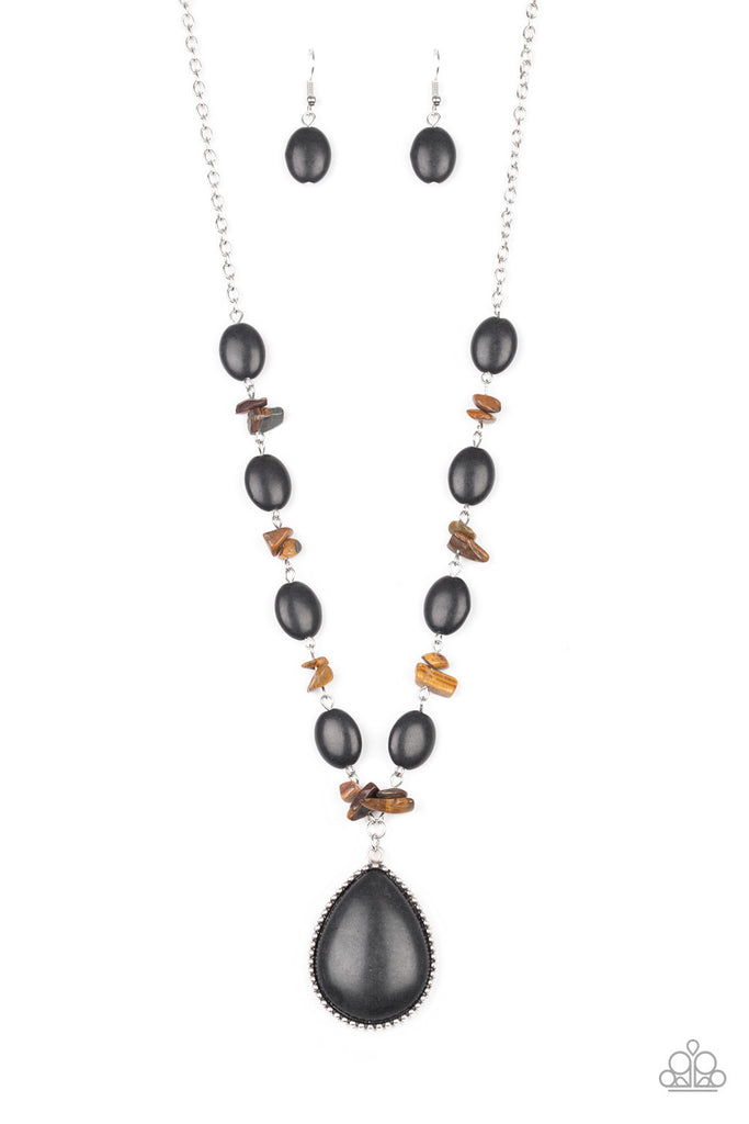 Desert Diva - Black Necklace-Paparazzi Accessories