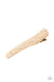 Wish You Were HAIR - Gold Hair Clip -Paparazzi Accessories